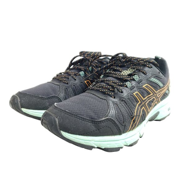 Asics Gel-Venture-7 Womens Size 7.5  Trail Running Shoes Black & Mint - Picture 2 of 9